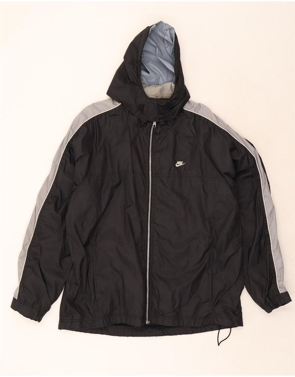 Nike muška kišna jakna s kapuljačom UK 45/47 XL crna najlonska boja