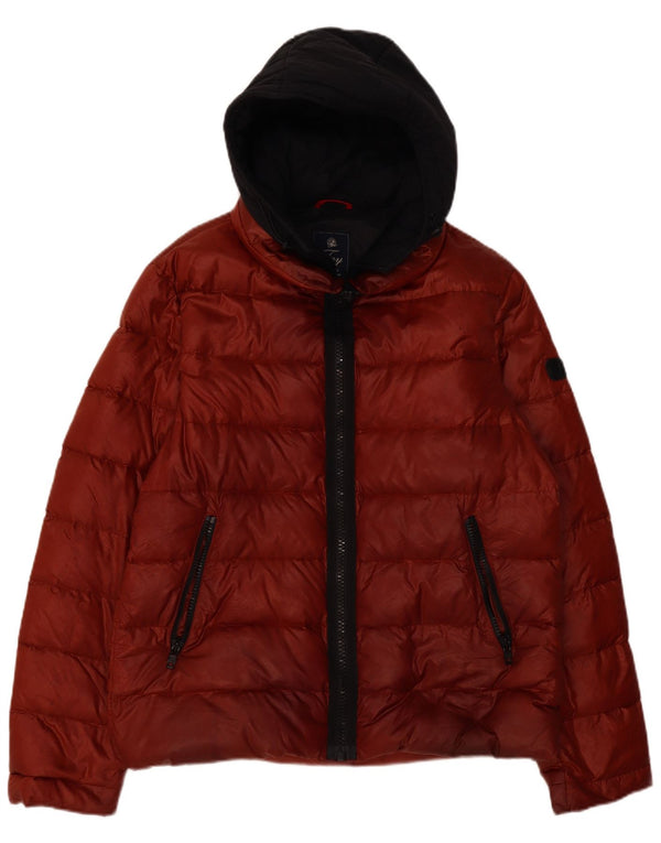 Fay Muška podstavljena jakna s kapuljačom UK 44 2XL Red Colourblock poliamid