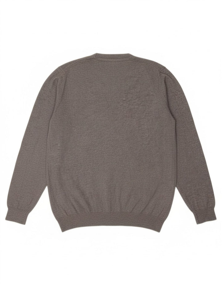 ZARA Mens Crew Neck Jumper Sweater Medium Grey Viscose