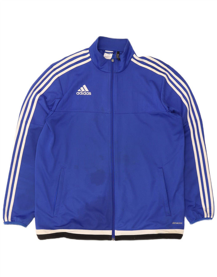 Adidas muška trenirka Climacool, velika jakna od poliestera plave boje