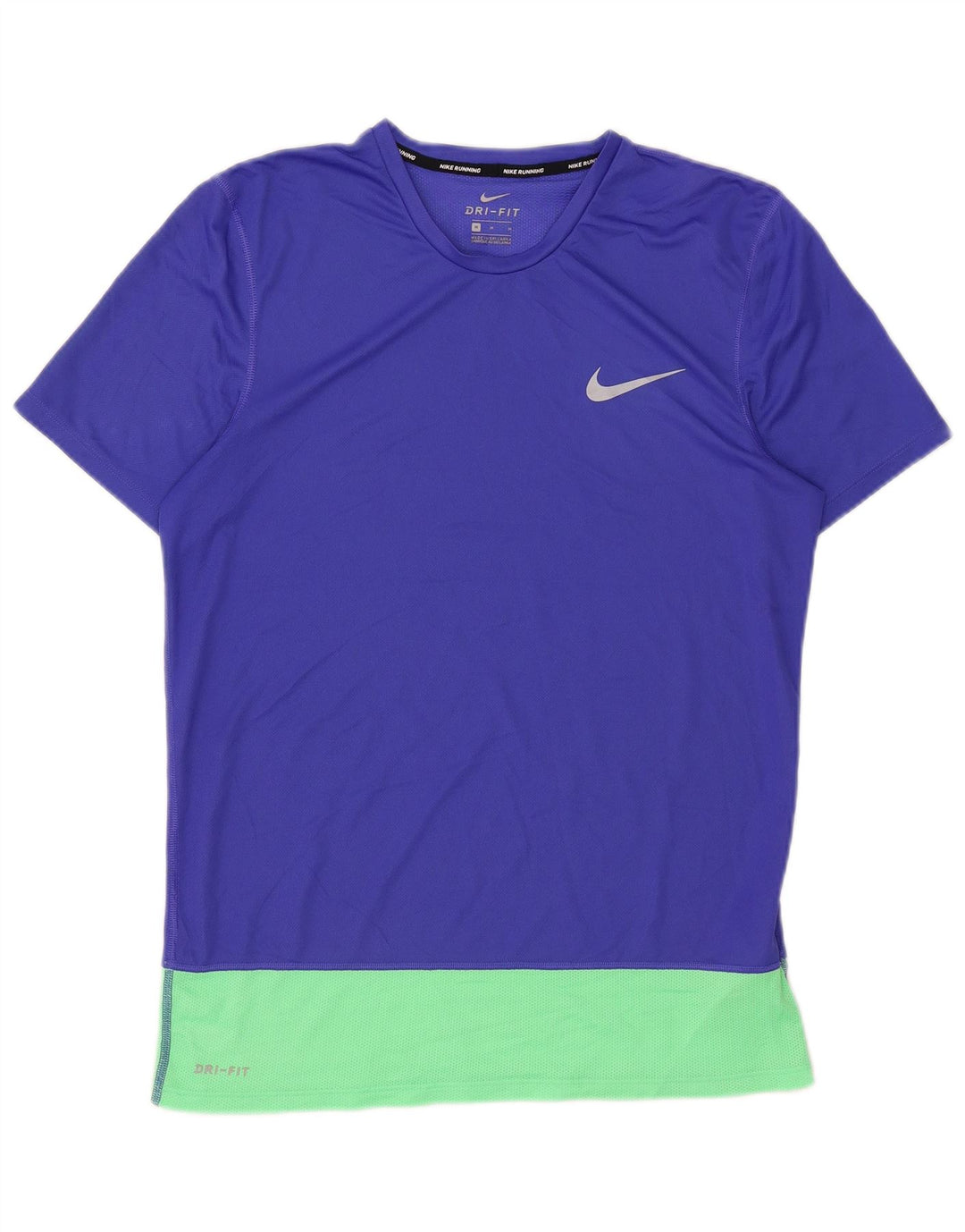 Nike Ženska Dri Fit majica kratkih rukava UK 14 Medium Blue Colourblock Poliester