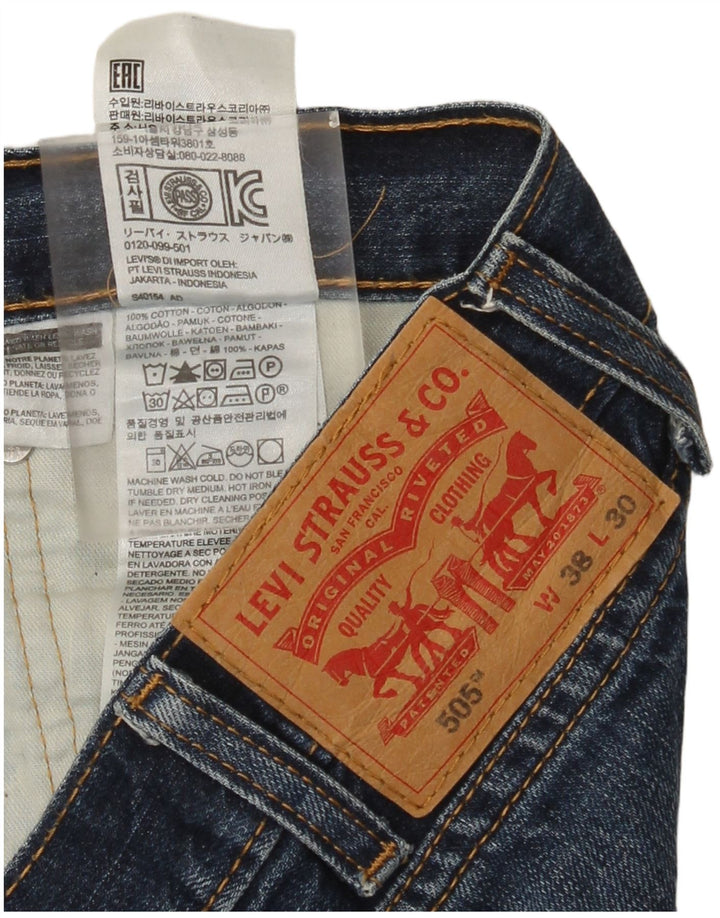 Levi's muške 505 ravne traperice W38 L30 plavi pamuk