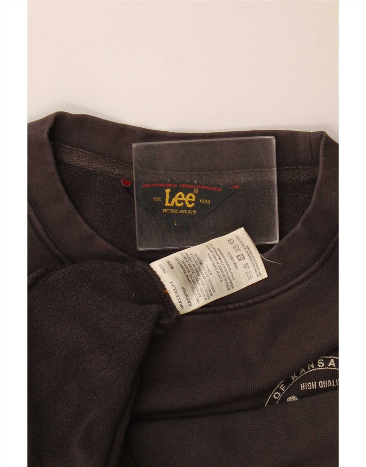 Veliki sivi pamuk Lee Regular Fit Sweatshirt Džemper