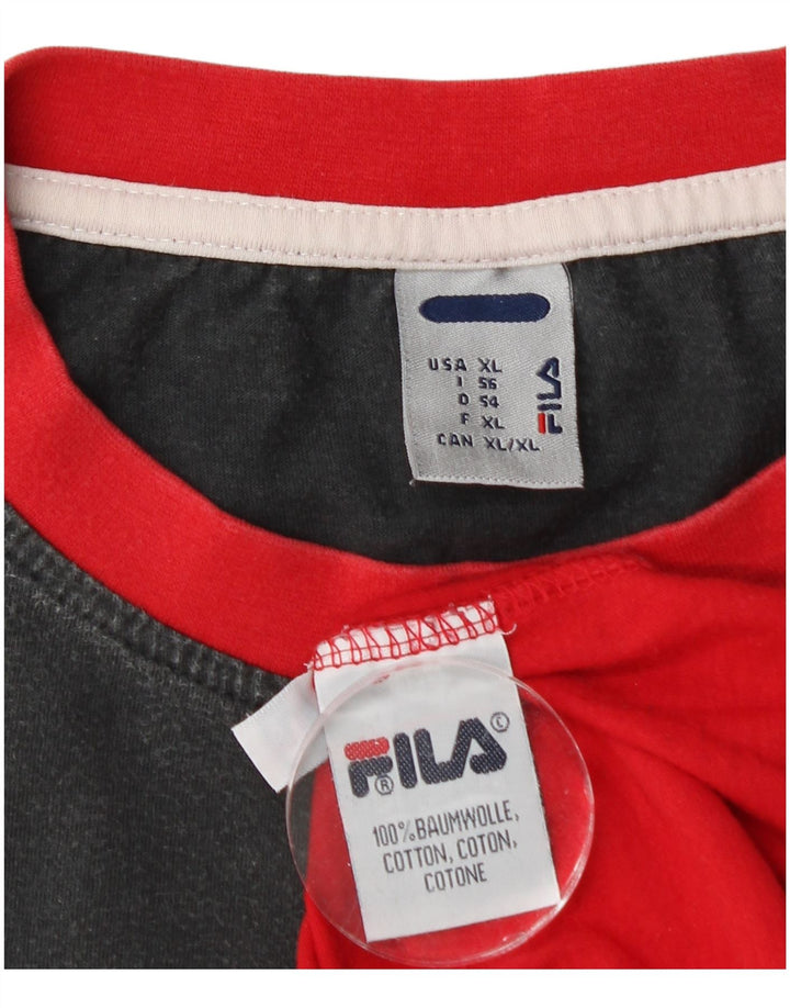 FILA Muški prsluk Top XL Red Colourblock Pamuk Sports