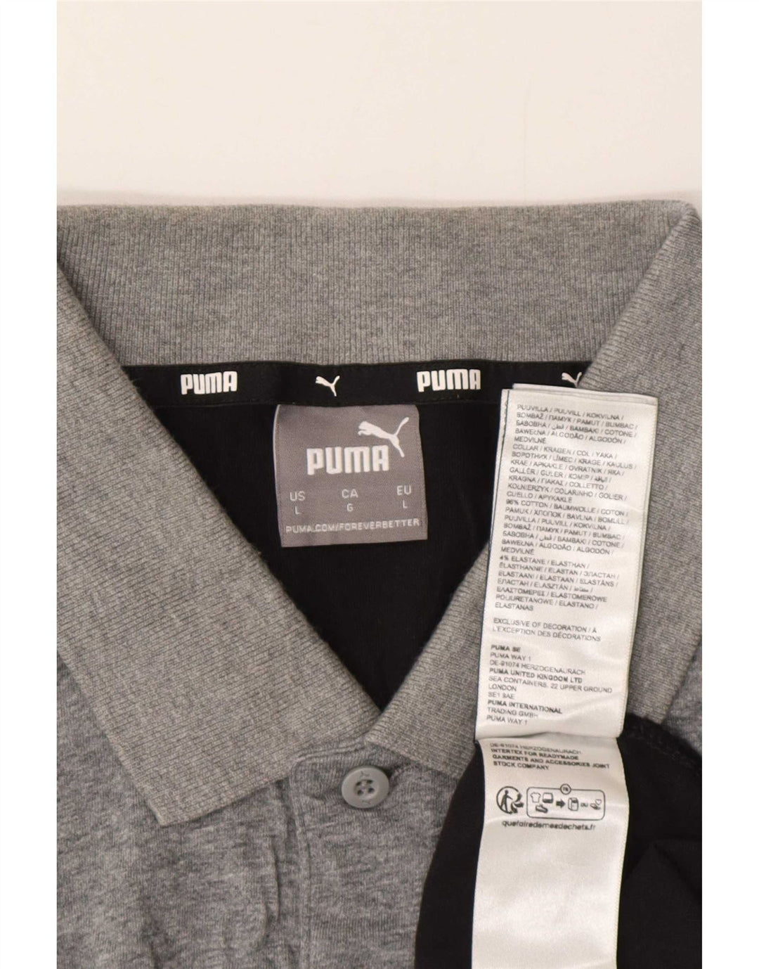 Puma muška polo majica Large Grey Colourblock Pamuk