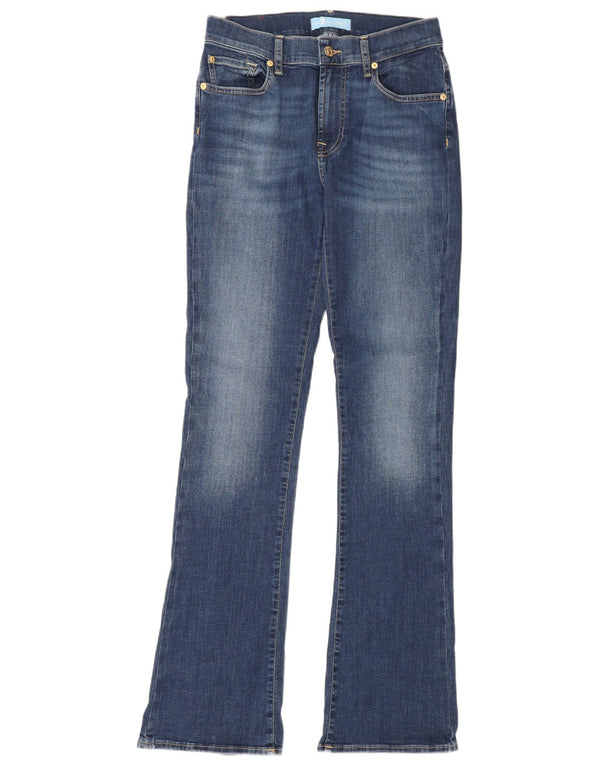 7 For All Mankind Ženske Bootcut traperice W28 L34 Plavi pamuk
