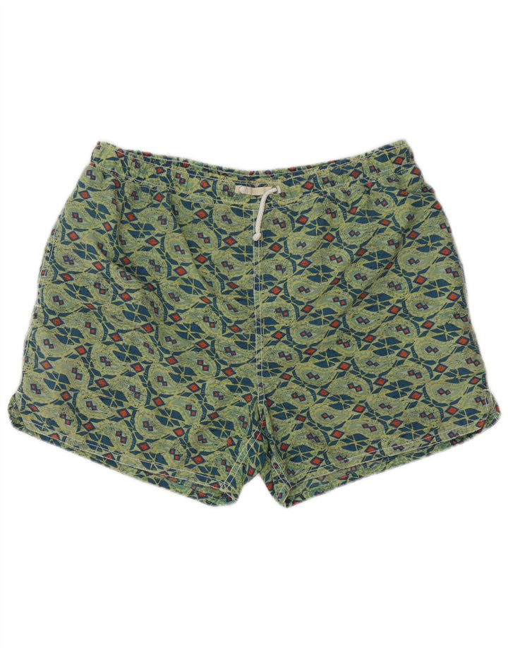 SANTO STEFANO Muške kratke hlače za kupanje srednje zelene geometrijske poliamidne boje