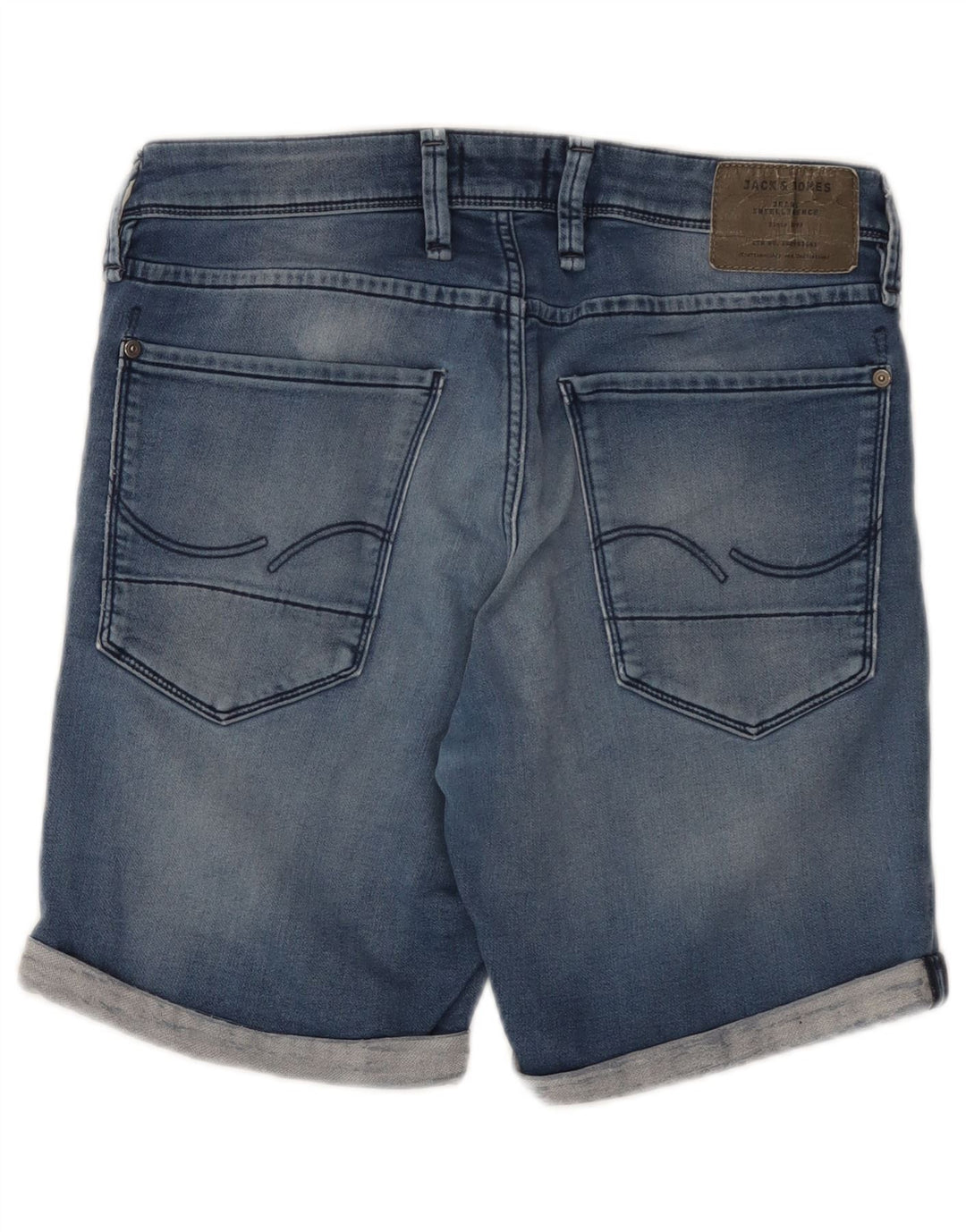 Jack & Jones muške traper kratke hlače srednje veličine W30 plavi pamuk