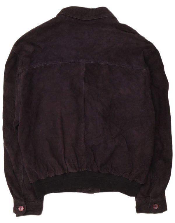 Vintage muška bomber jakna od brušene kože IT 58 4XL tamnoplava koža