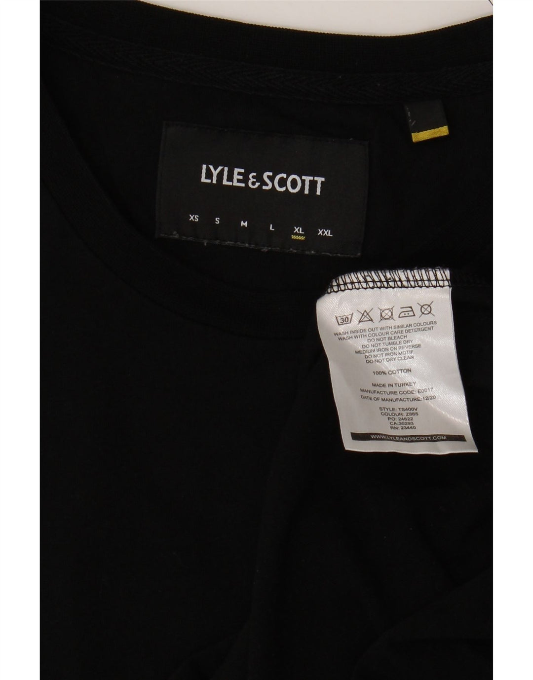 Lyle & Scott muška majica XL crni pamuk