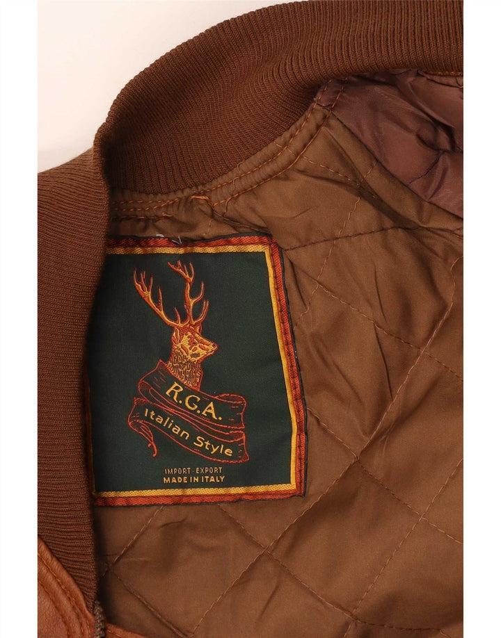 Vintage muška kožna jakna UK 40 Large Brown