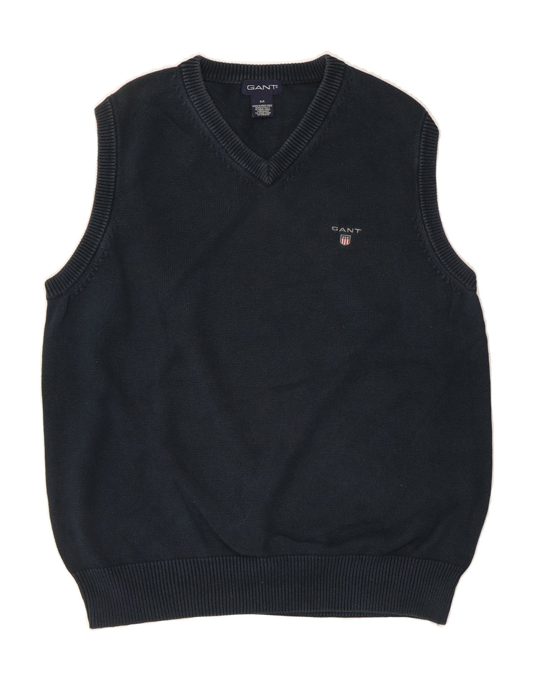 GANT Womens Vest Tank Top UK 14 Medium Navy Blue Cotton Vintage Gant and Second-Hand Gant from Messina Hembry 