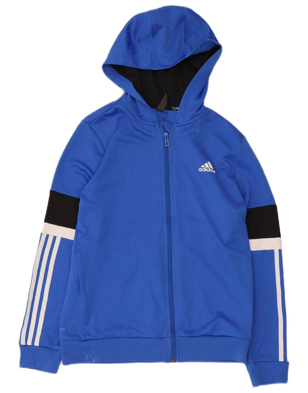 Adidas džemper s kapuljačom Climalite za dječake 13-14 godina plave boje