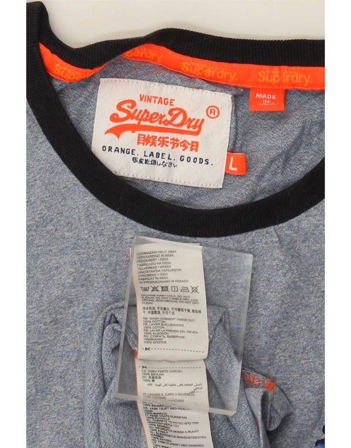 Superdry muška majica kratkih rukava, veliki plavi pamuk