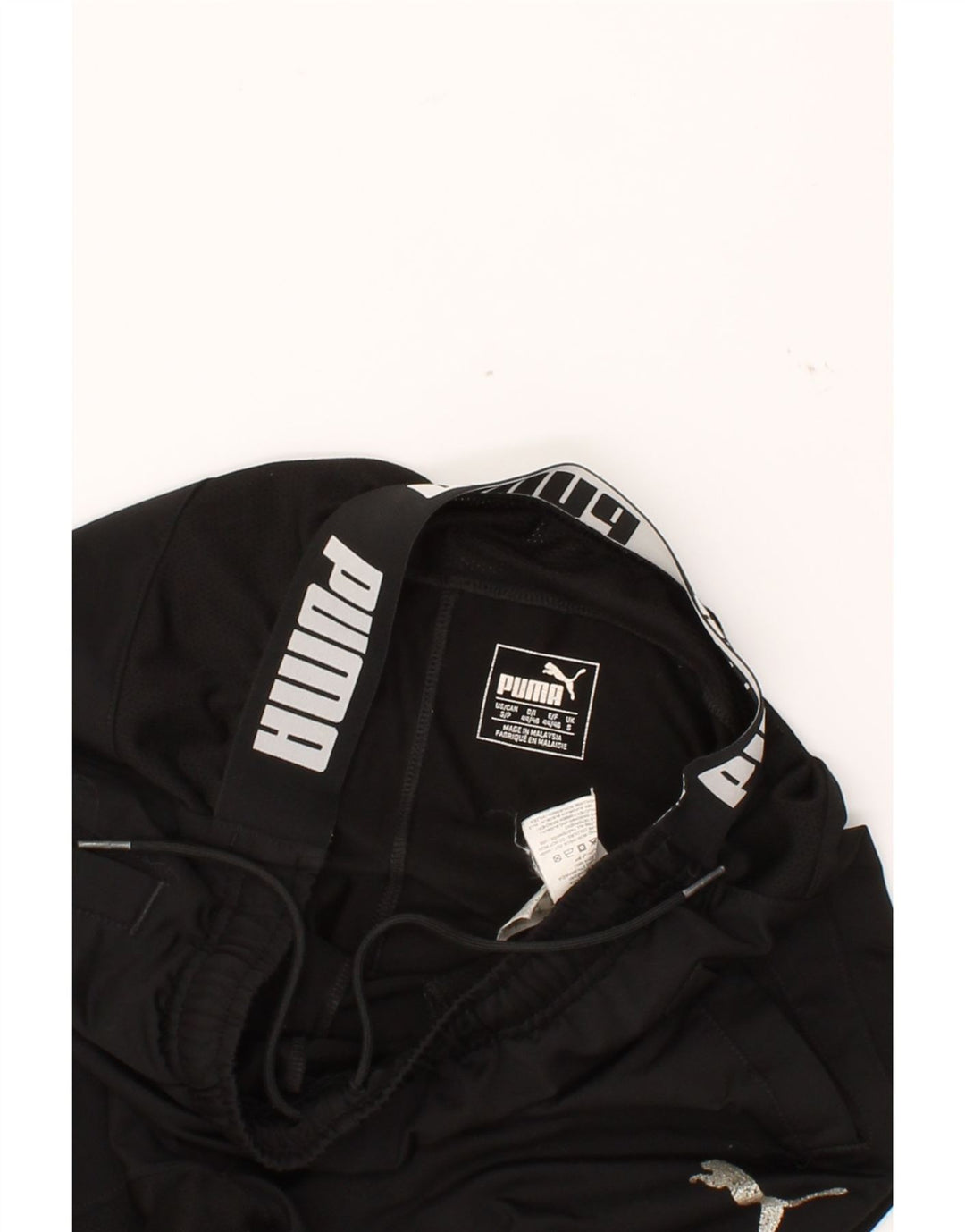 PUMA Mens Graphic Tracksuit Trousers Small Black Polyester Vintage Puma and Second-Hand Puma from Messina Hembry 