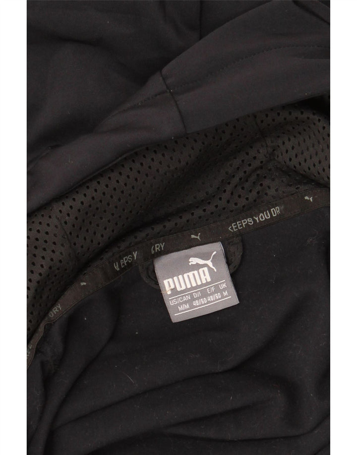 PUMA muški pulover s kapuljačom na patentni zatvarač srednje crne boje
