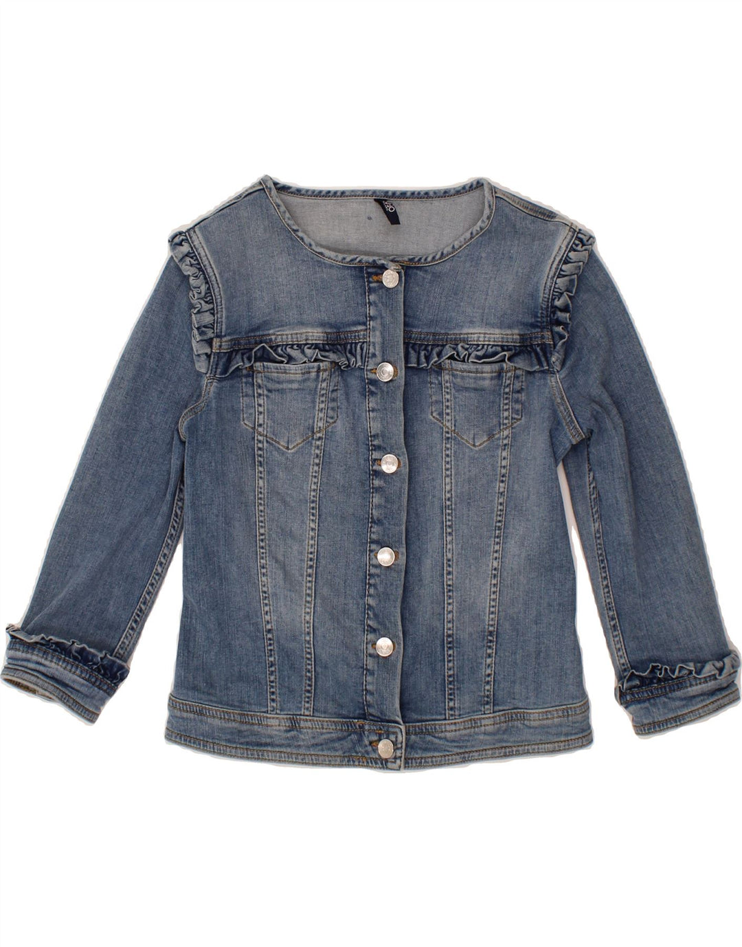 LIU JO Girls Denim Jacket 7-8 Years Small Blue Cotton Vintage Liu Jo and Second-Hand Liu Jo from Messina Hembry 