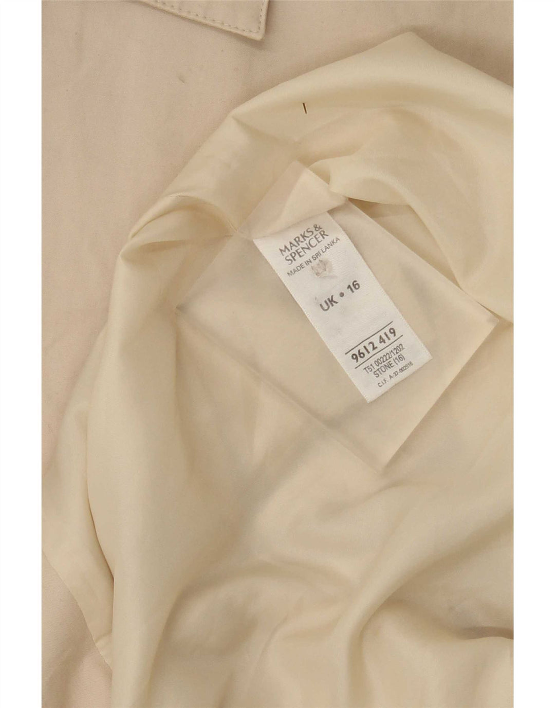 Marks & Spencer ženski trenč kaput UK 16 Large Beige Cotton Classic