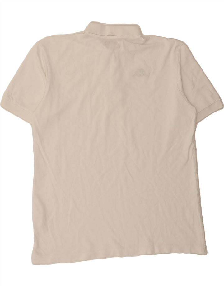 KAPPA Mens Polo Shirt 2XL White Cotton Vintage Kappa and Second-Hand Kappa from Messina Hembry 