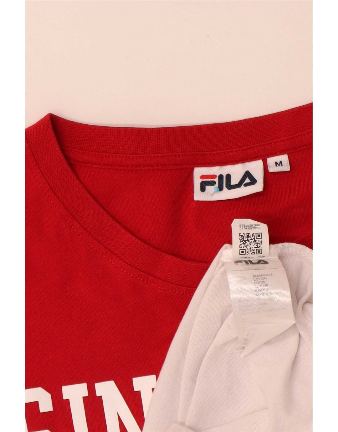 Fila muška majica kratkih rukava s grafičkim motivima srednje bijele boje, pamuk