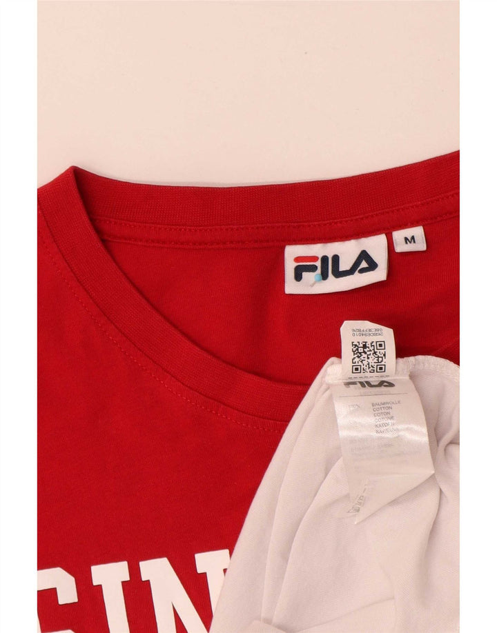 Fila muška majica kratkih rukava s grafičkim motivima srednje bijele boje, pamuk