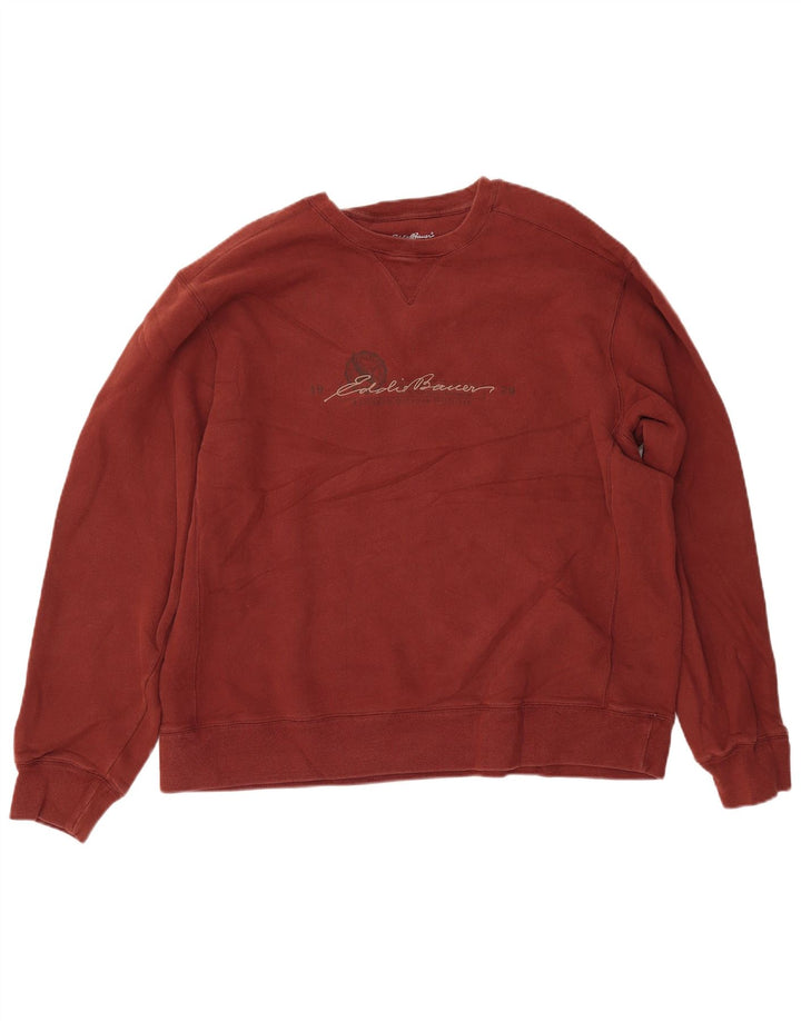 EDDIE BAUER Muška majica s motivima XL, smeđi pamuk