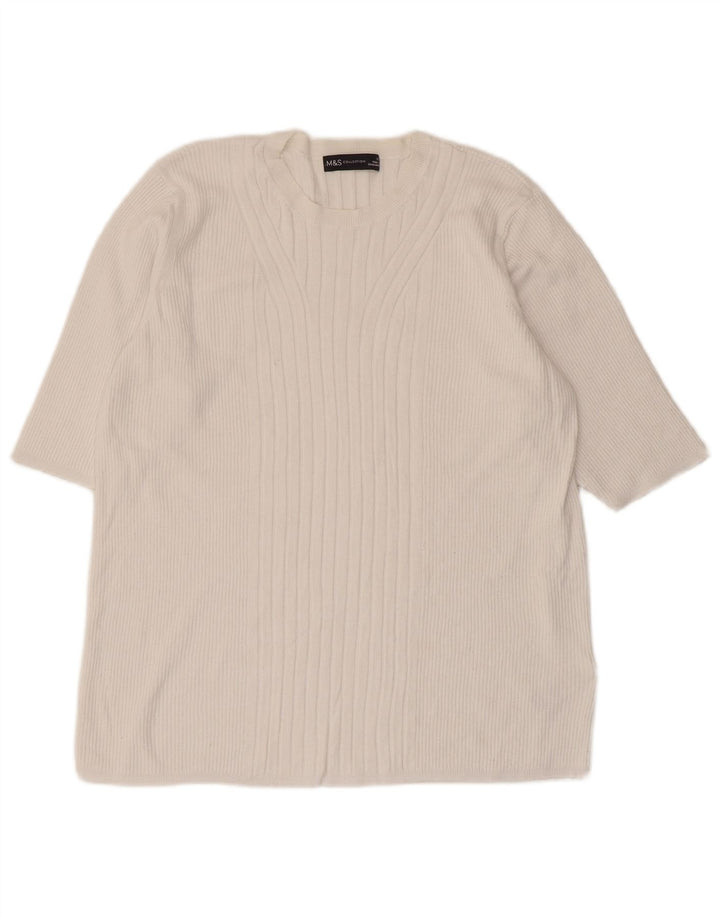 Top ženske bluze Marks & Spencer UK 18 XL bijela viskoza
