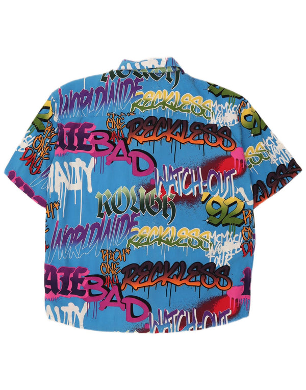 VINTAGE muška velika grafička majica kratkih rukava, mala plava boja