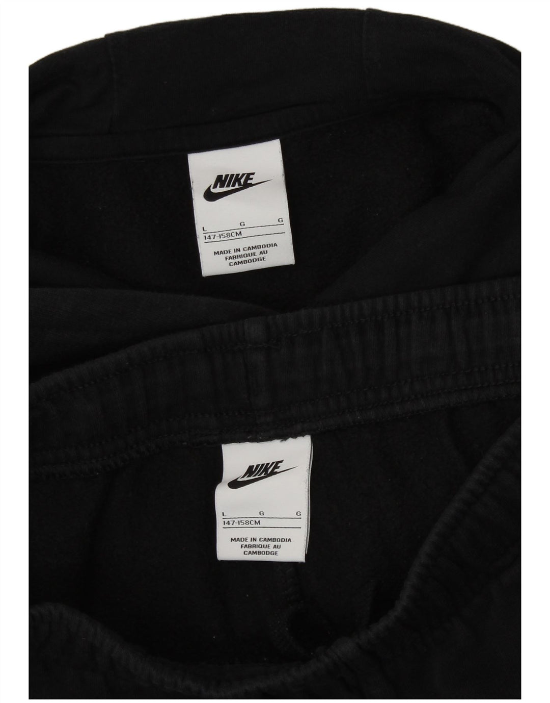 Nike Girls Loose Fit Graphic Full Trenirka 12-13 Years Large Black Cotton