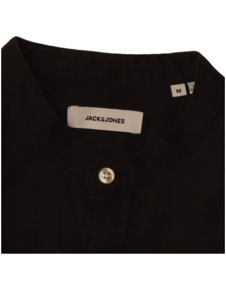 JACK & JONES Mens Shirt Medium Black Cotton
