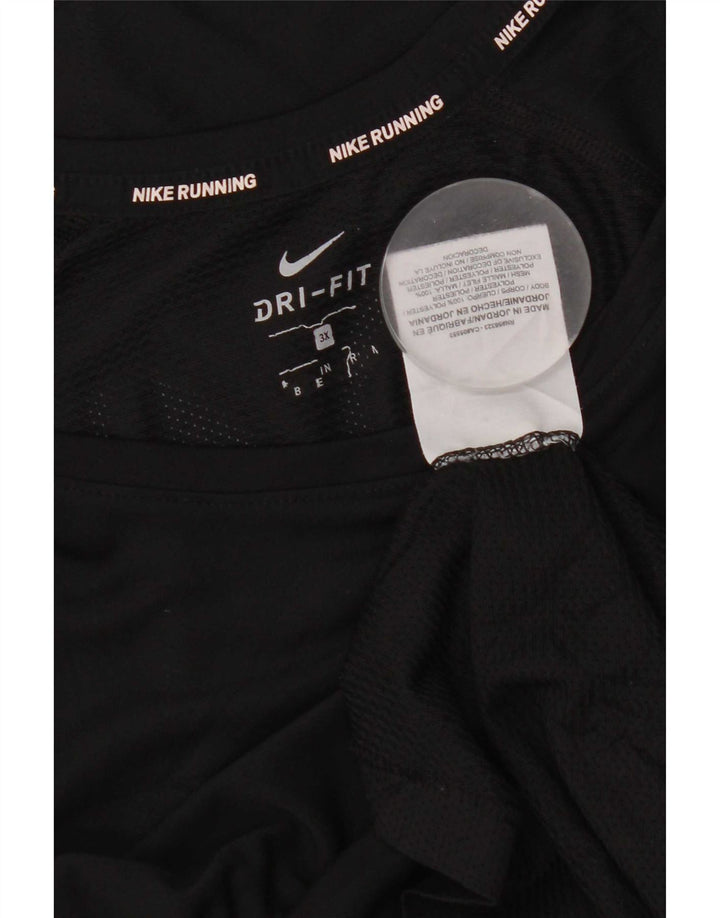 Nike Ženska Dri Fit majica dugih rukava UK 22 3XL crni poliester
