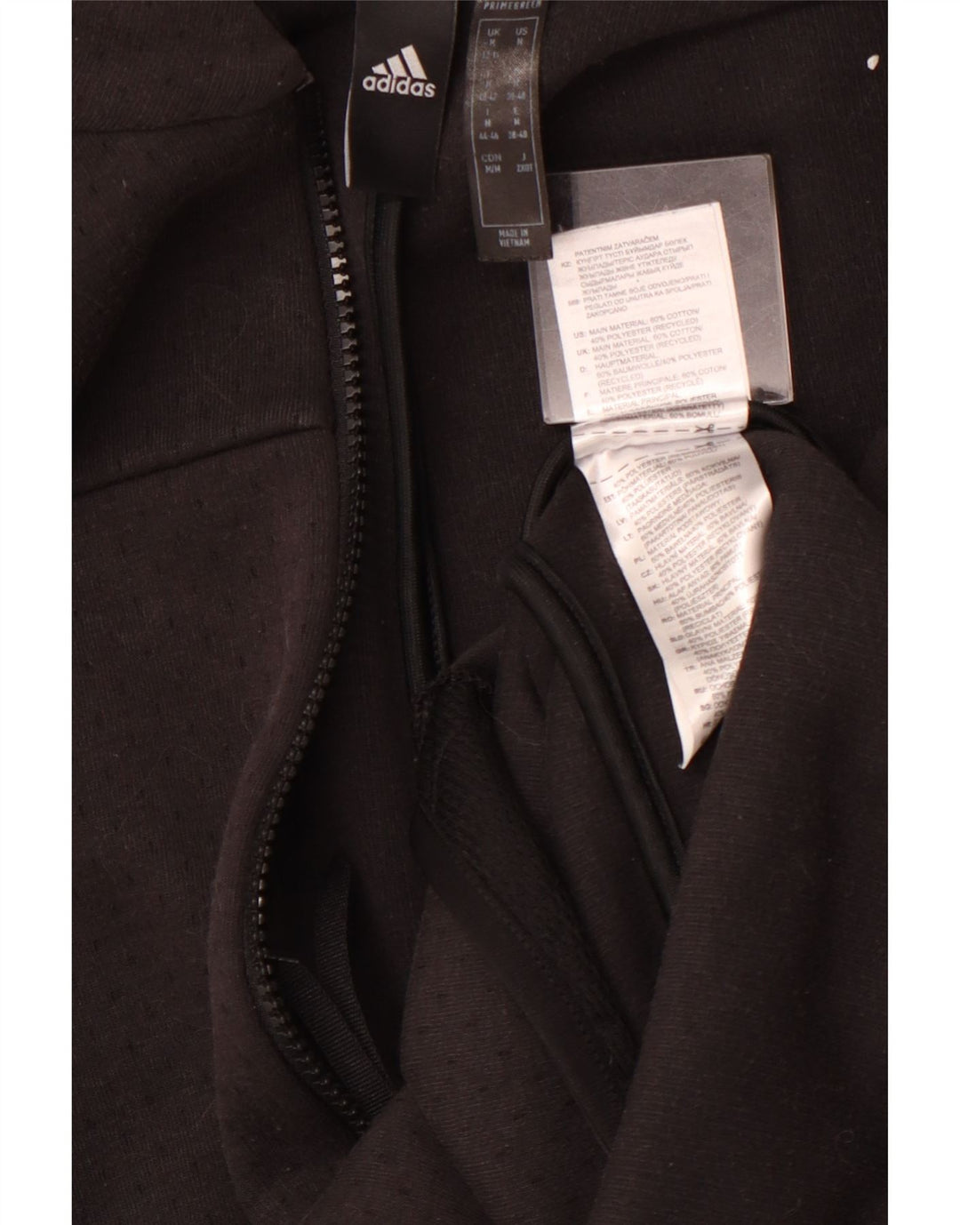 ADIDAS Ženska pulover s kapuljačom Primegreen Graphic Zip UK 12/14 srednje crna