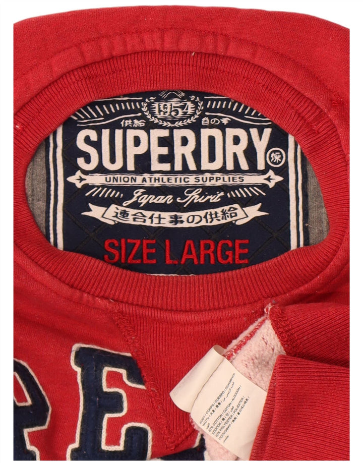 Superdry muška majica s grafičkim motivima, veliki crveni pamuk