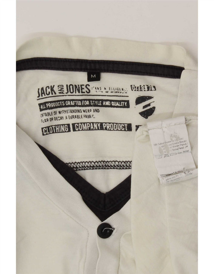 Jack & Jones muška majica dugih rukava s grafikama, srednji bijeli pamuk