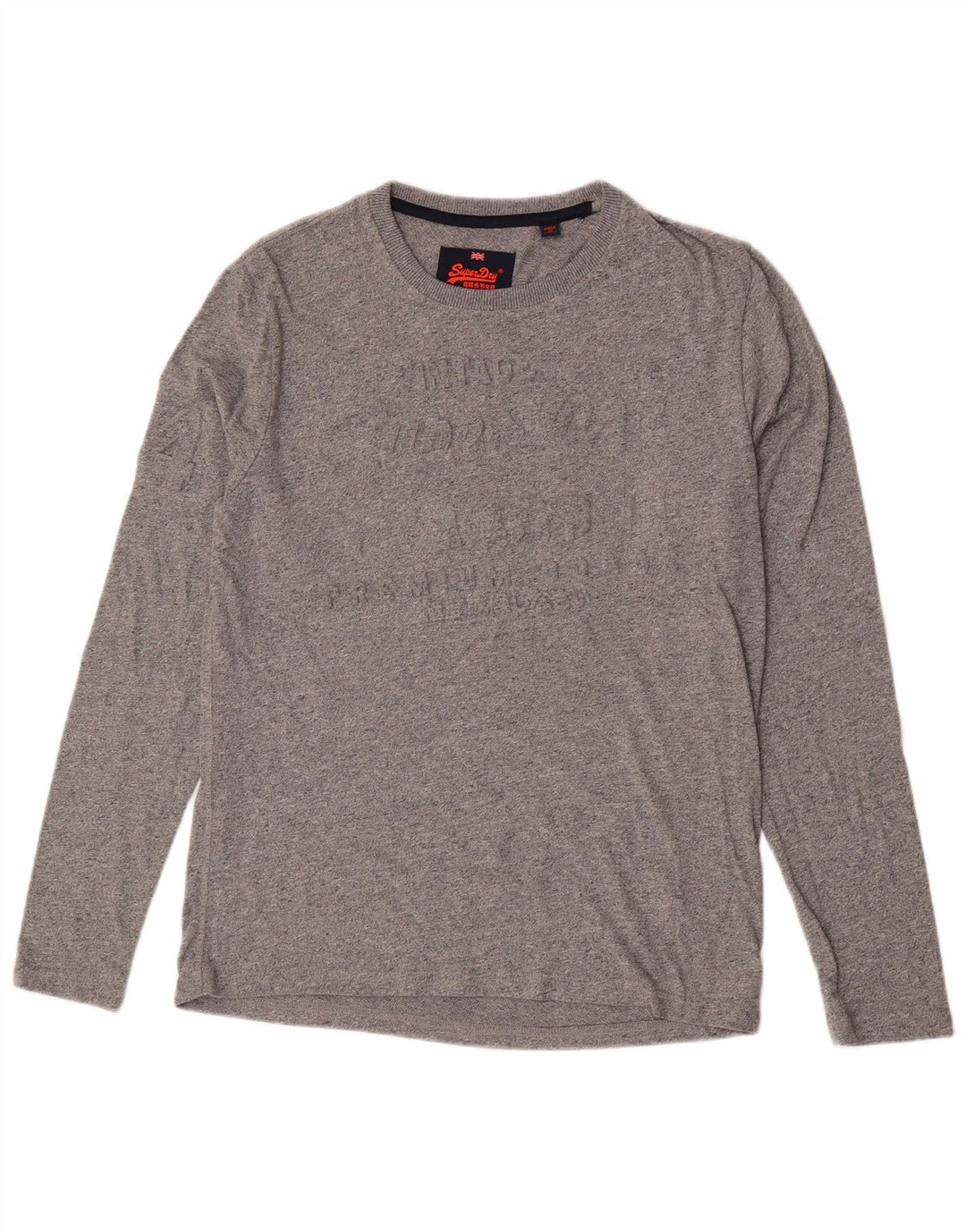 Superdry muška majica dugih rukava s grafikama, veliki sivi pamuk