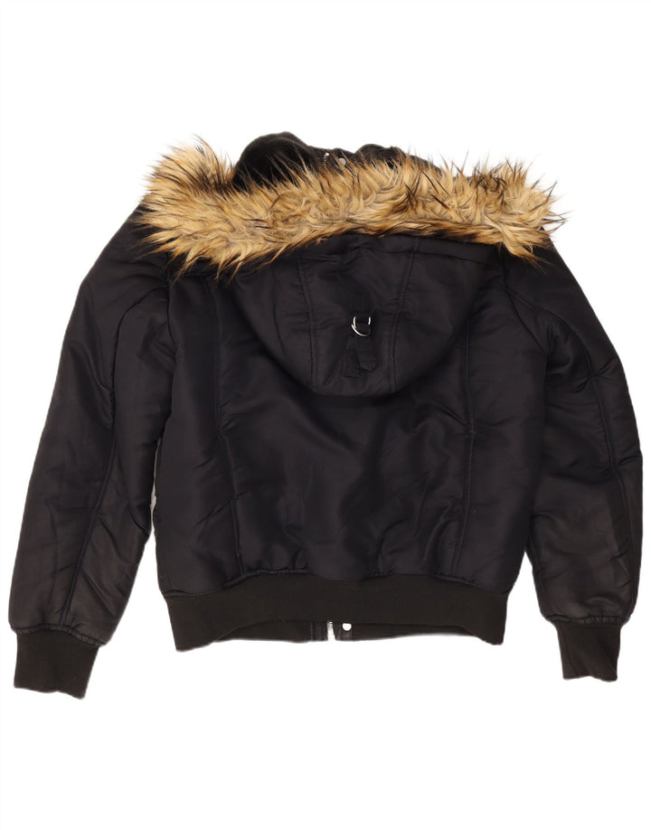 Zara muška bomber jakna s kapuljačom UK 40 veliki tamnoplavi poliester