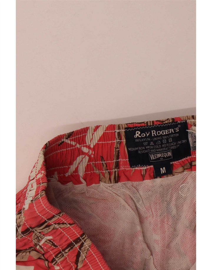 Roy Rogers muške kratke hlače za kupanje srednje crvene cvjetne najlonske hlače