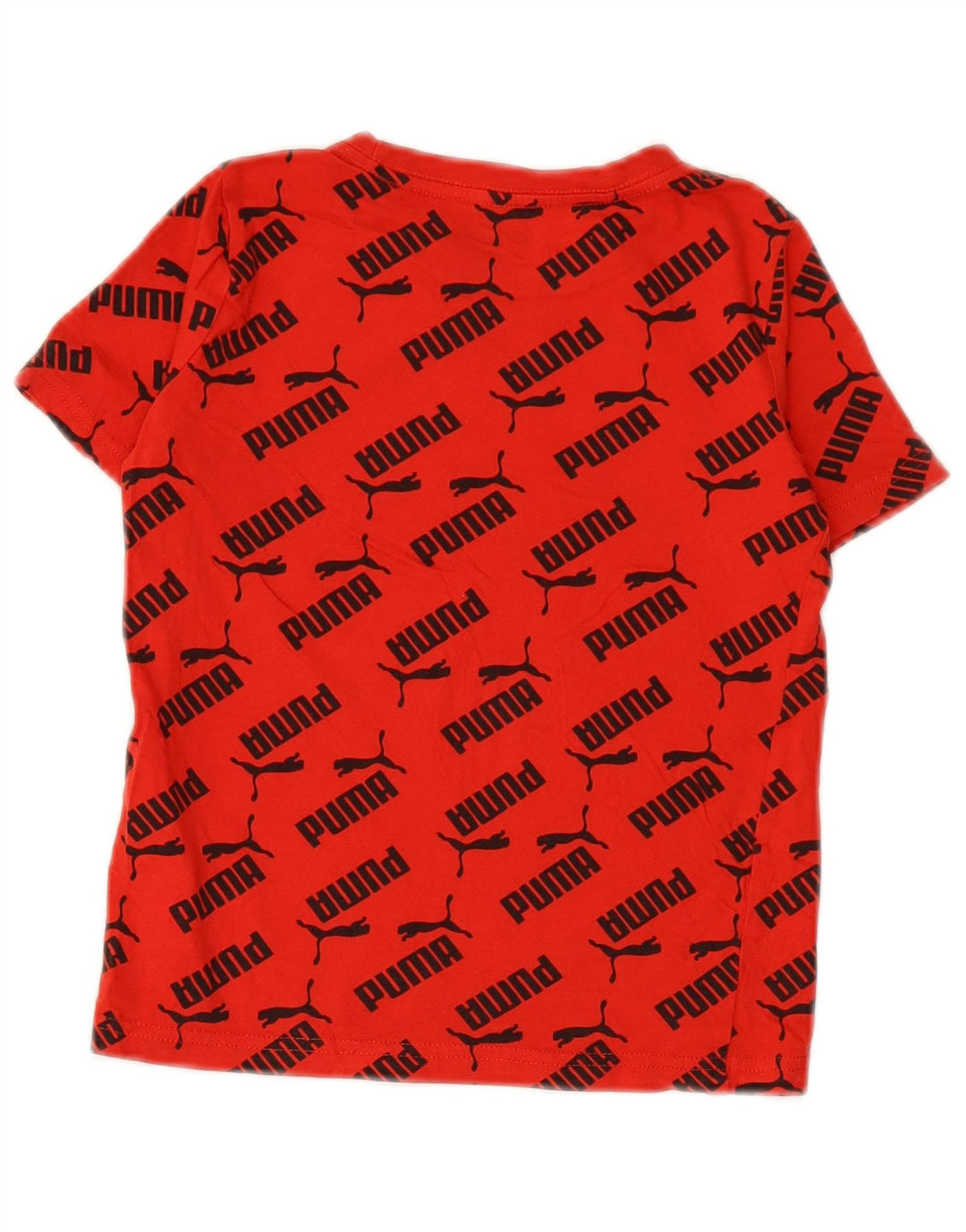 PUMA Boys Graphic T-Shirt Top 5-6 Years Red Pamuk