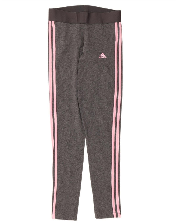 ADIDAS Womens Leggings UK 8/10 Small  Grey