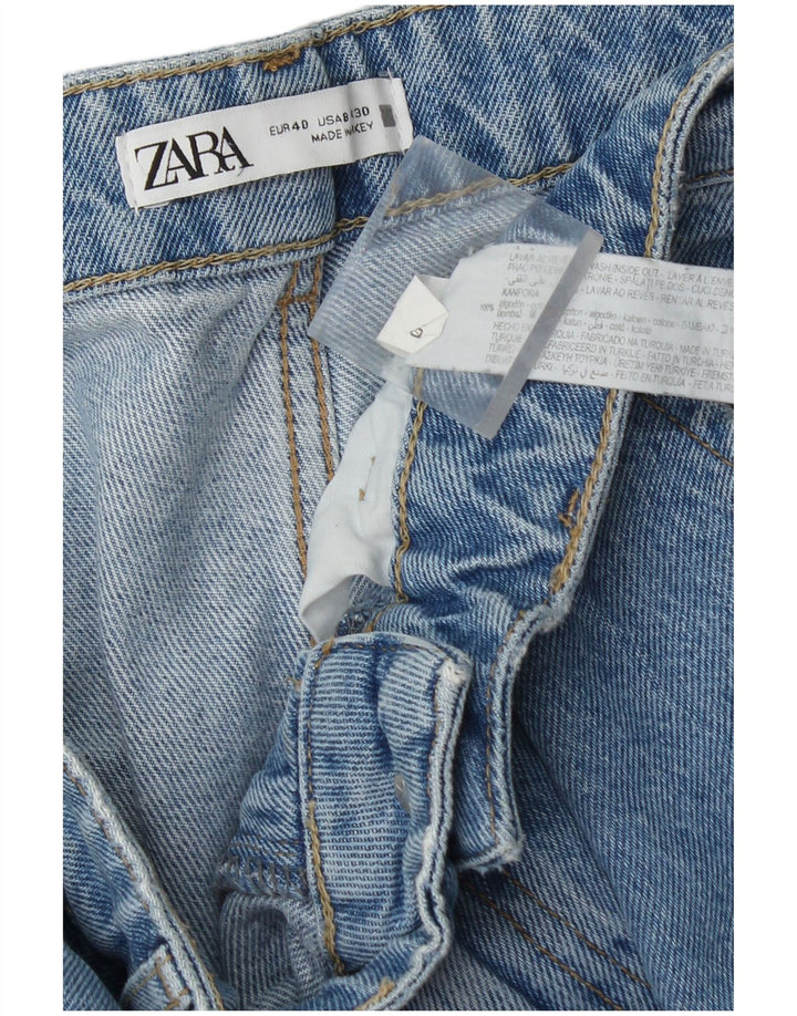 Zara ženske široke traperice Cargo EU 40 srednje W30 L30 plavi pamuk