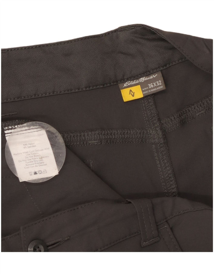 EDDIE BAUER Muške ravne kargo hlače W36 L32 sivi najlon