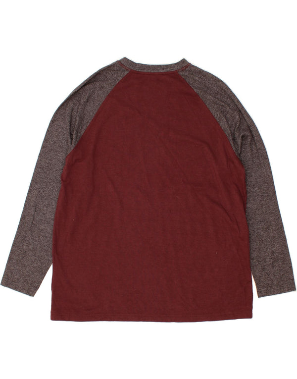 EDDIE BAUER Muška majica dugih rukava 2XL, kestenjasto obojena, pamuk