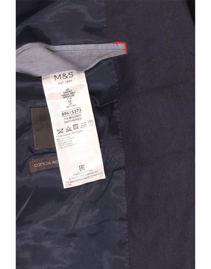 Marks & Spencer muška jakna sa 2 gumba UK 48 4XL tamnoplavi pamuk