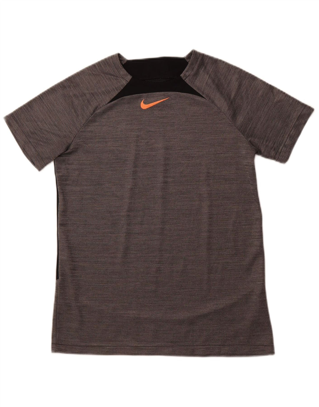 NIKE Boys Dri Fit T-Shirt Top 13-14 Years Grey Colourblock Polyester