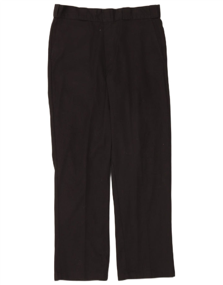 Dickies muške ravne chino hlače W34 L32 crni poliester
