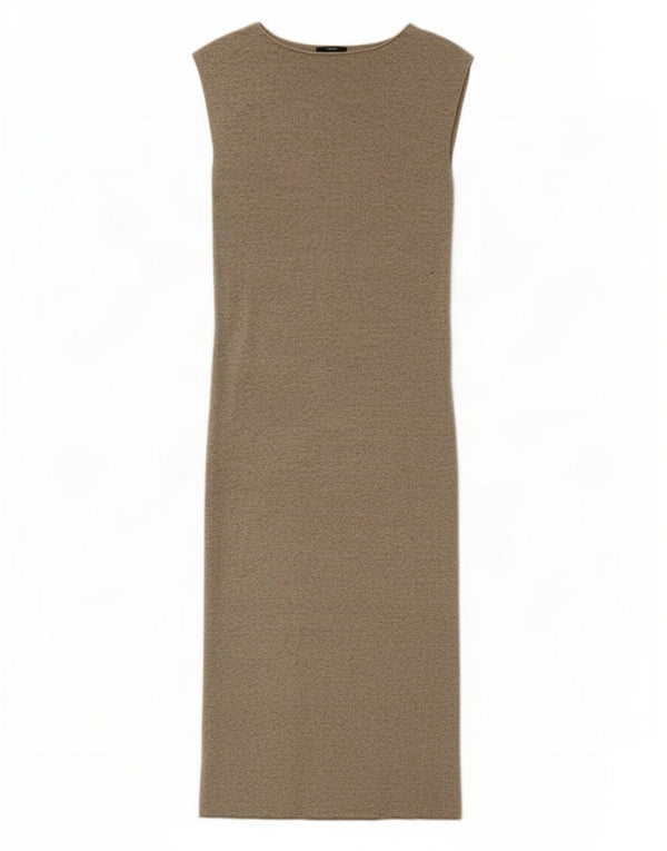 Zara ženska pletena haljina uz kroj UK 8 Small Beige Flecked