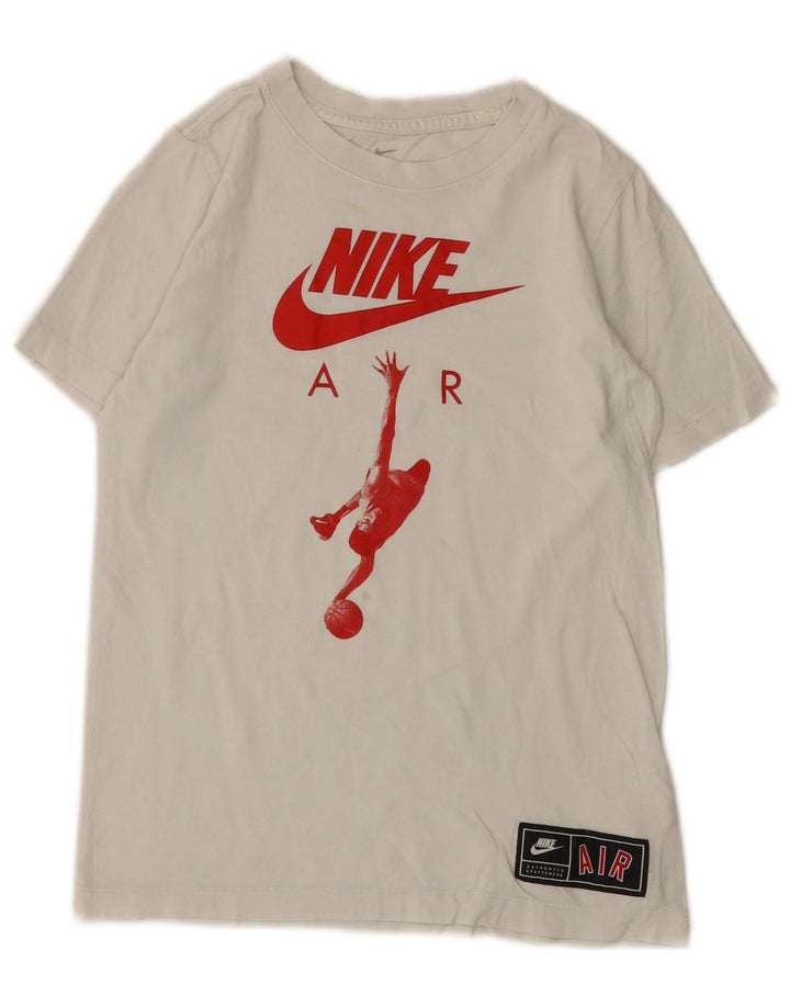 Nike Boys Graphic T-Shirt Top 10-11 Years Srednje bijeli pamuk