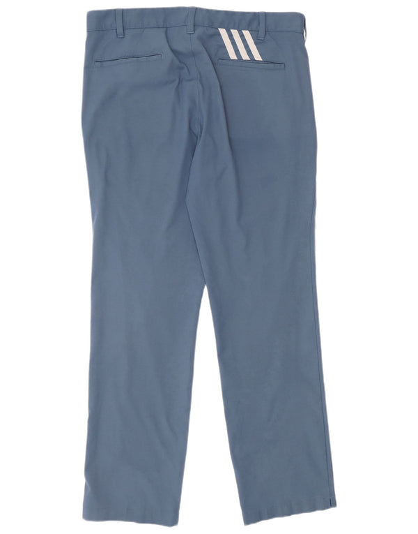 Adidas muške chino hlače regularnog kroja W34 L32 mornarsko plave sportske poliesterske hlače