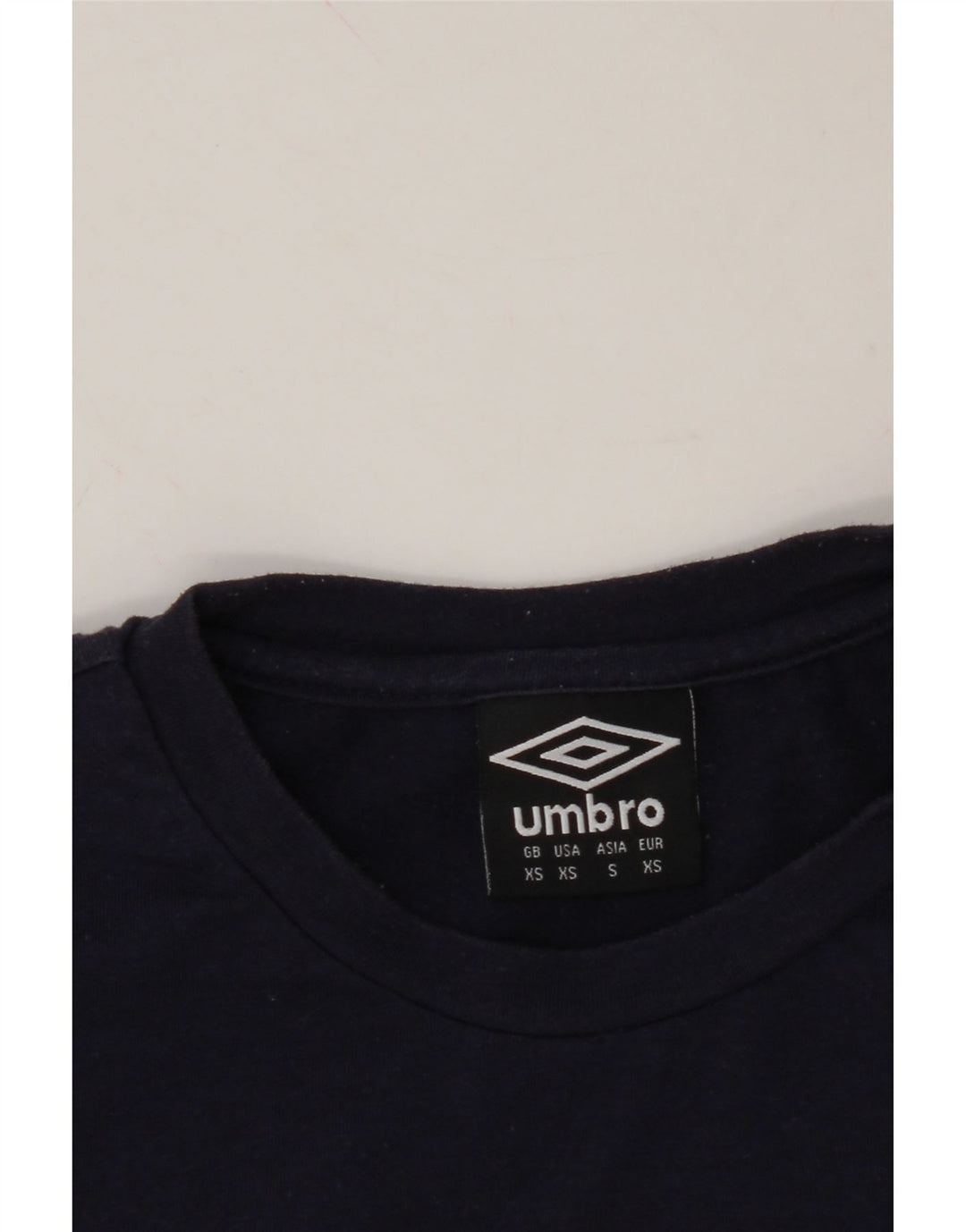 UMBRO Mens Graphic T-Shirt Top XS Navy Blue Vintage Umbro and Second-Hand Umbro from Messina Hembry 