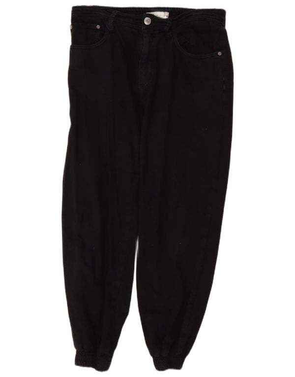 Zara ženske joggers skraćene traperice Large W30 L25 tamnoplave